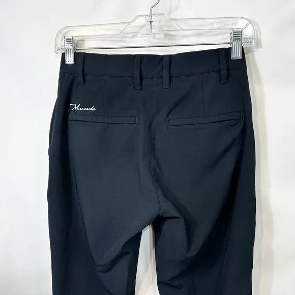 Macade Golf Size 34R Pants Black Slim Fit Performance Zipper Ankle Cuffs 1754 - Picture 7 of 11
